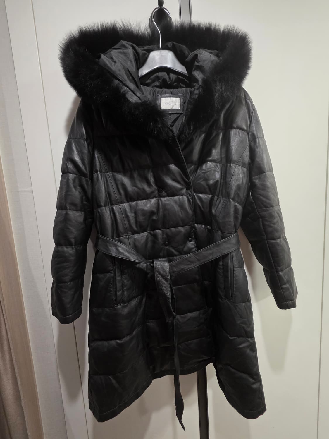 HASSTIGE 양가죽 후드퍼 롱패딩 상품이미지2