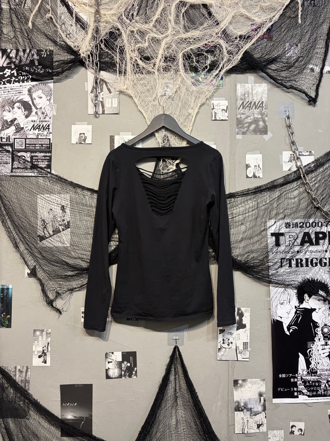 Y2K cubic cross Cut-out back longsleeve 상품이미지4