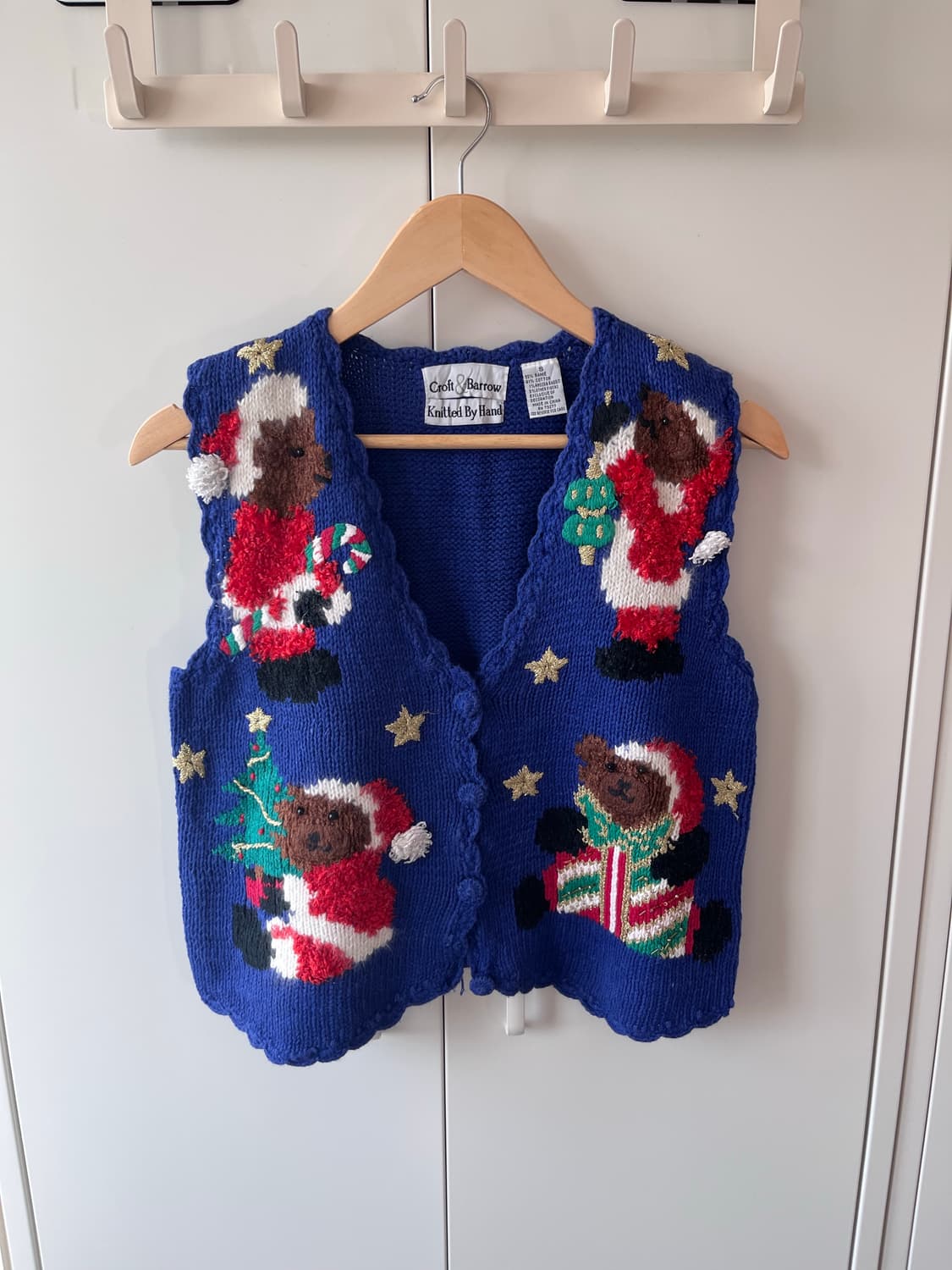 Croft & Barrow 곰인형 크리스마스 니트 조끼 상품이미지7