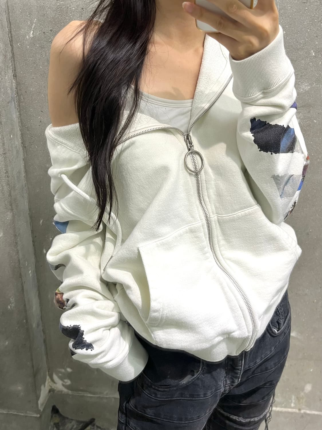 Off White 오프화이트 19SS 멀티컬러 백애로우 후드 집업 상품이미지2
