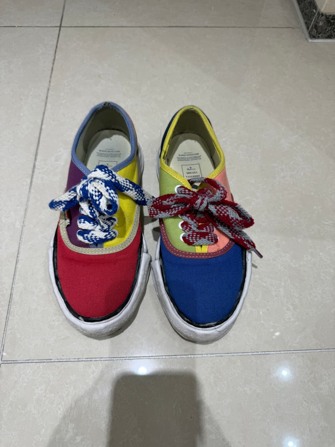 [EU 41] MMY 메종 미하라 야스히로 베이커 캔버스 로우 멀티컬러 상품이미지3