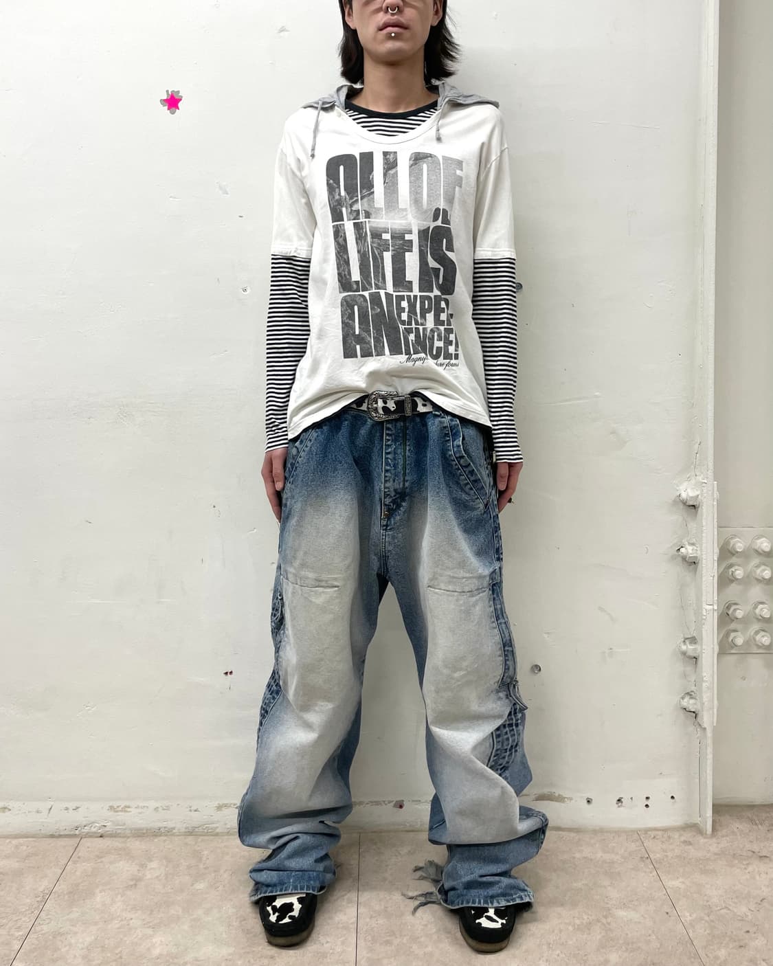 Basic Stripe Layered Hoodie 상품이미지4