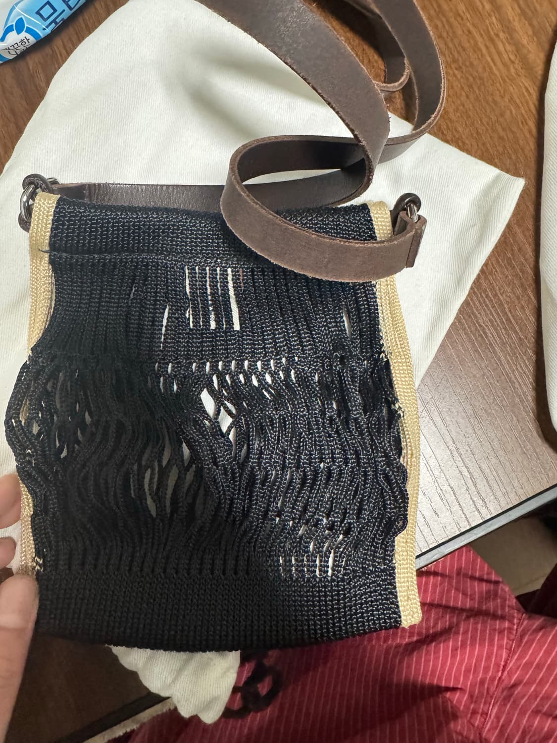 르메르 미니 크로스바디 필렛 네트백 블랙 상품이미지1