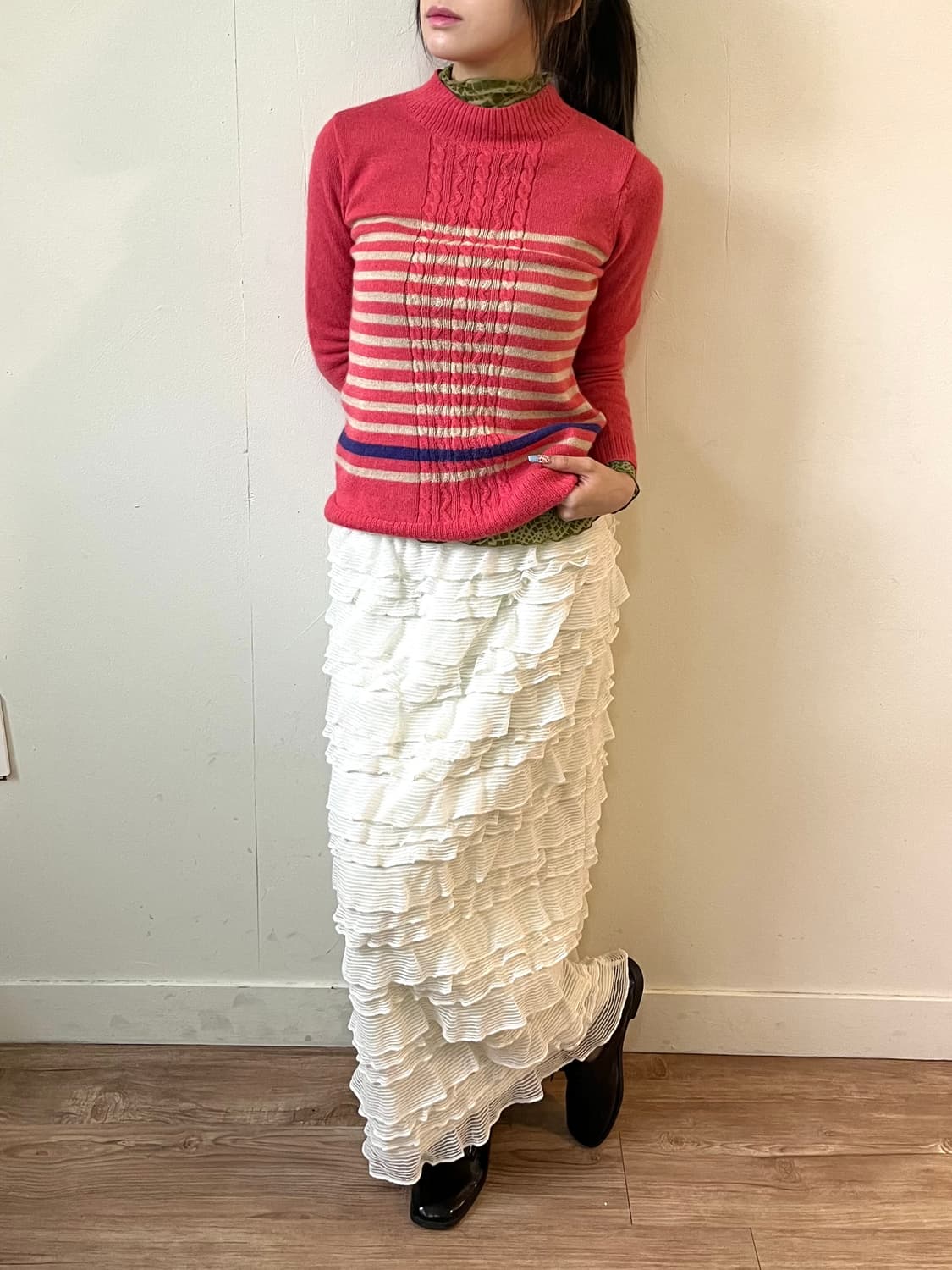 Elanfrere 핑크 터틀넥 상품이미지6