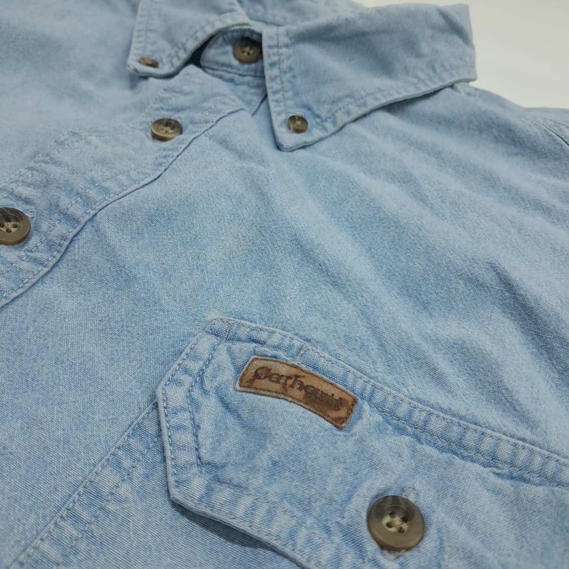 CN687 XLT 칼하트 데님 긴팔 워크 셔츠 남방 상품이미지5