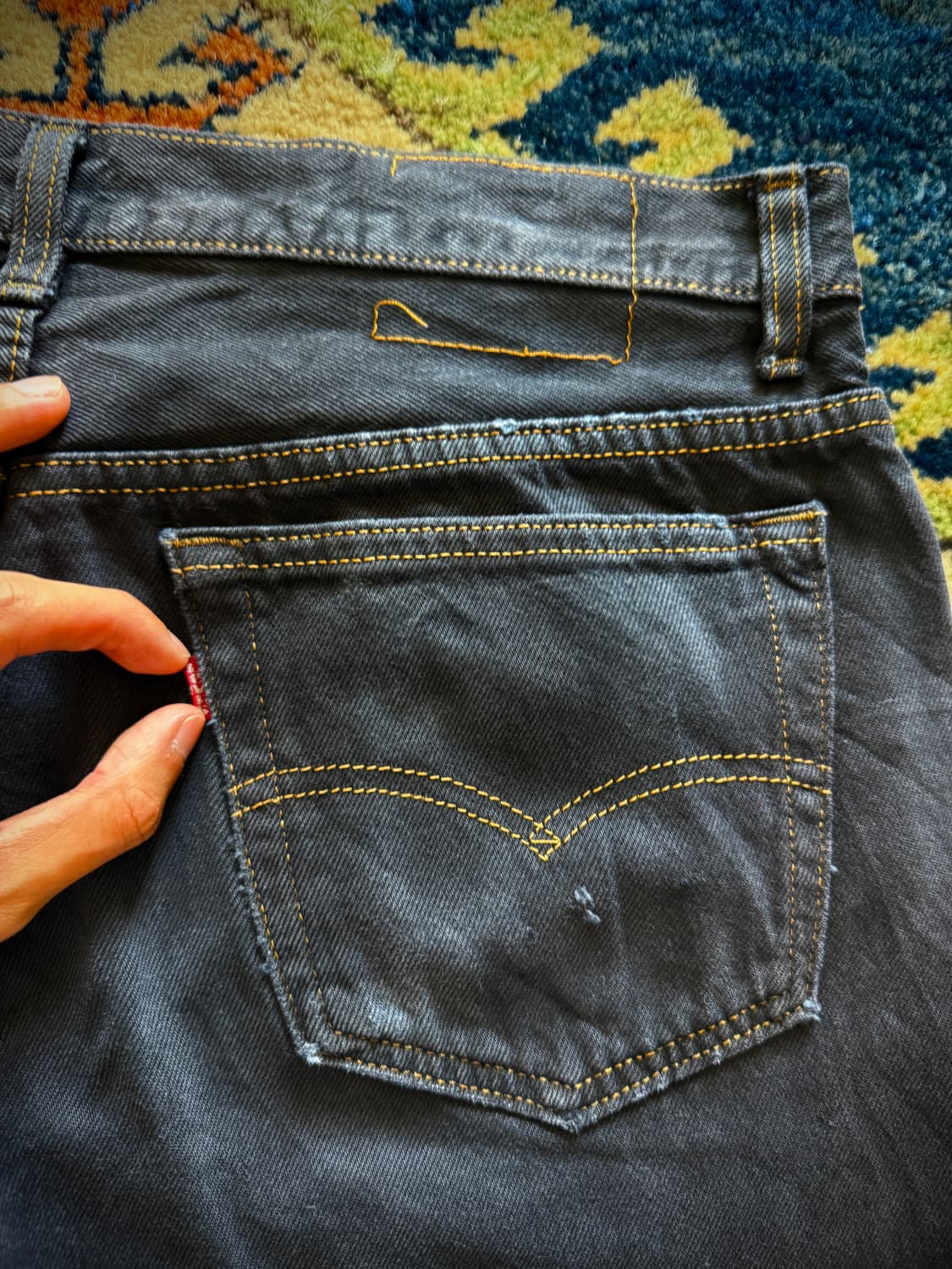 90s USA Levi's Faded Black 501-0115 상품이미지7
