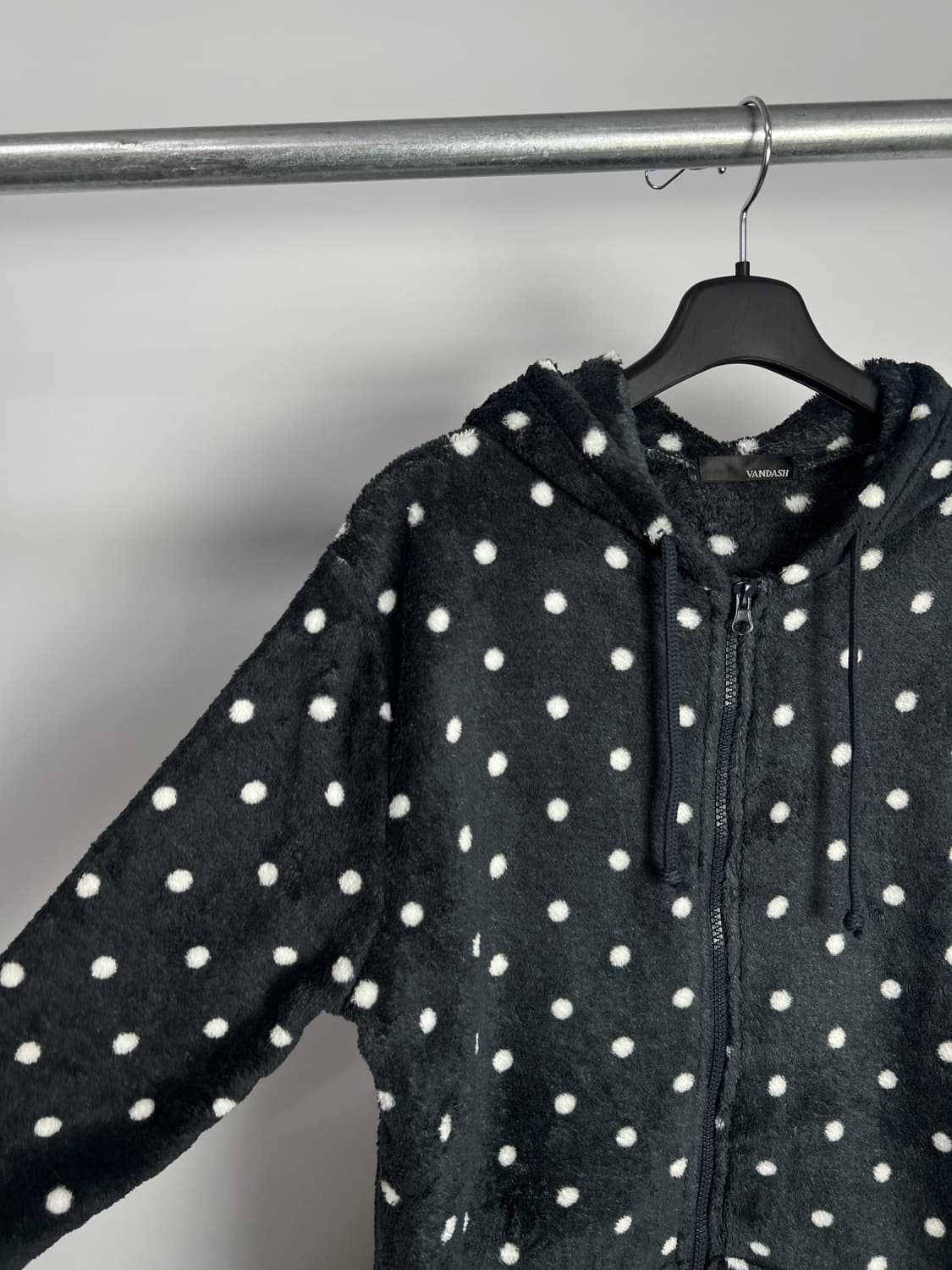 VANDASH 도트 플리스 후드 집업 상품이미지4
