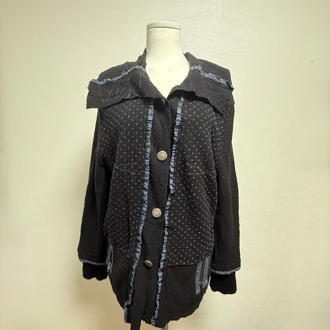 빈티지 도트 가디건 상품이미지1