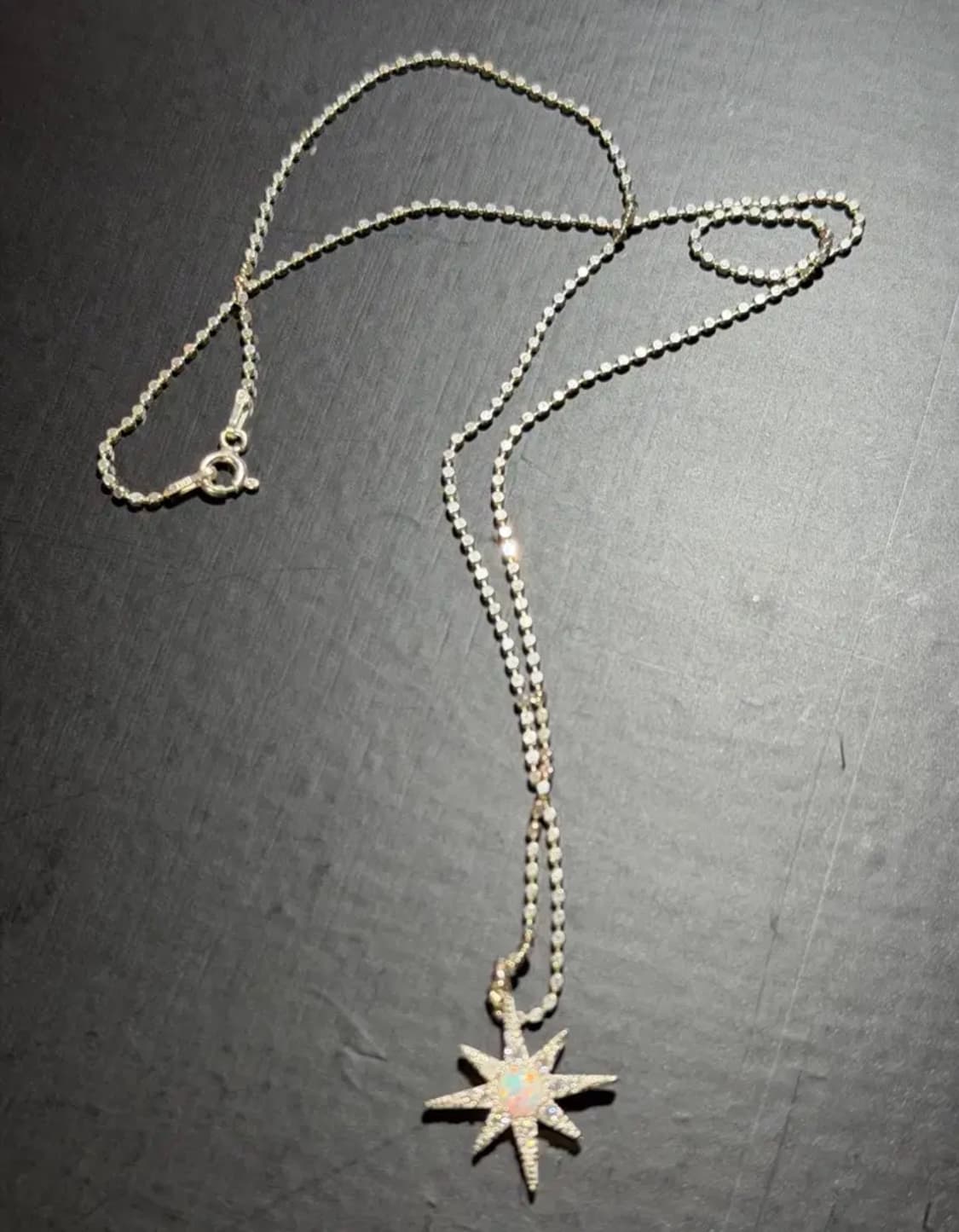 925 silver  오팔원석 목걸이 45cm 상품이미지2