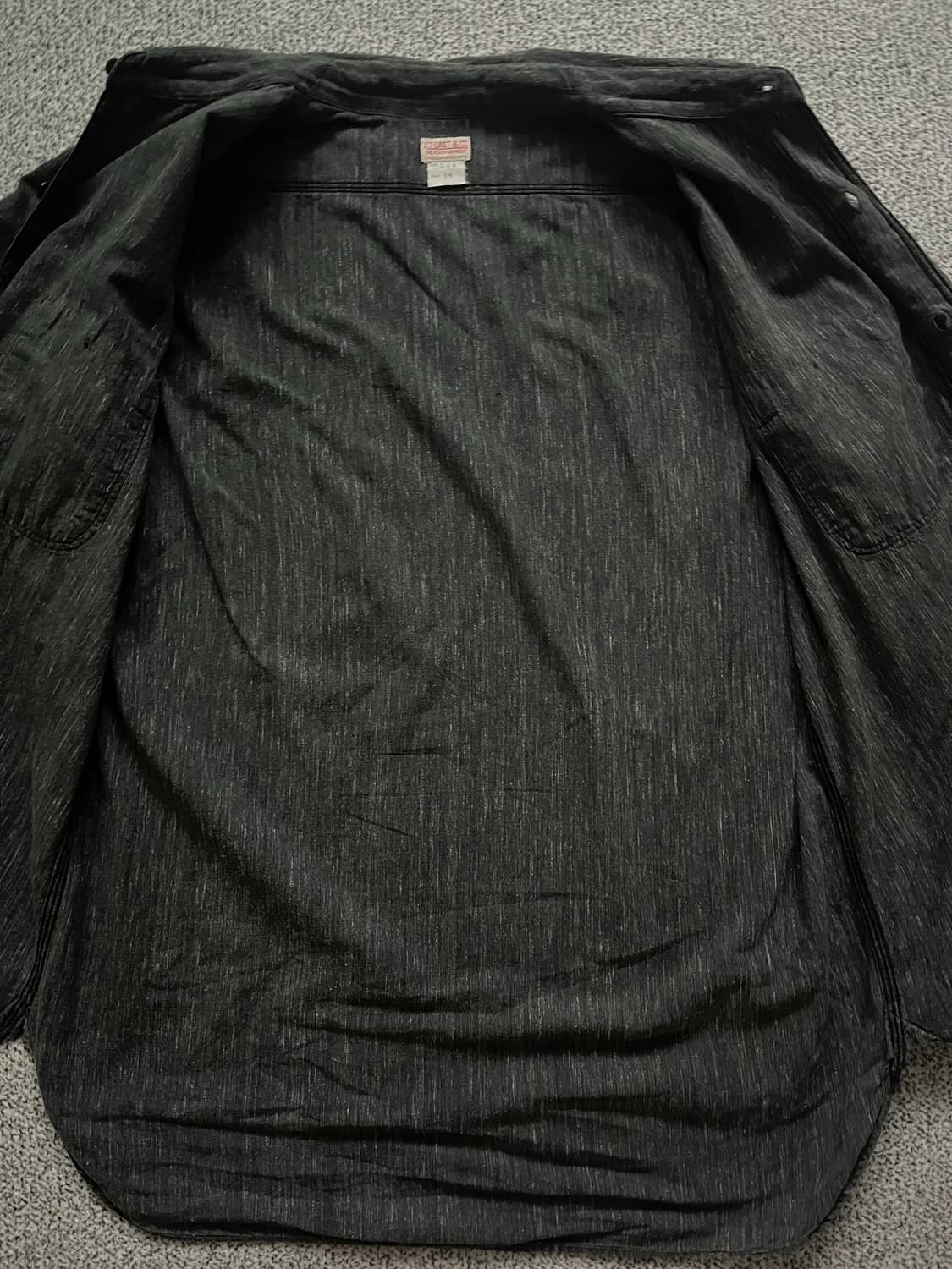 타임원클로딩 엣라코 블랙 샴브레이 워크 셔츠 16 상품이미지3