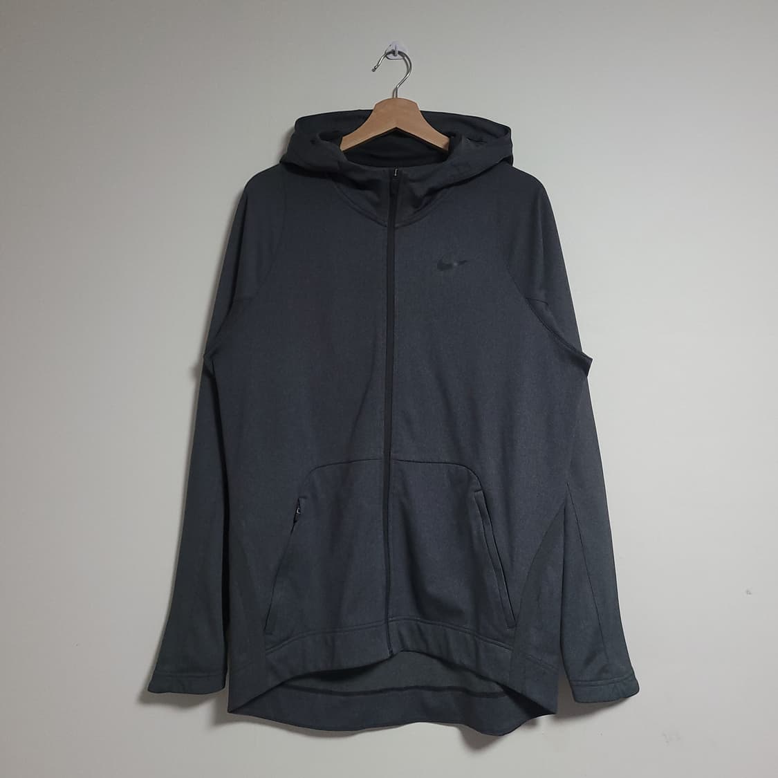 (XL) NIKE 나이키 드라이핏 후드 집업 다크그레이 러닝 상품이미지1