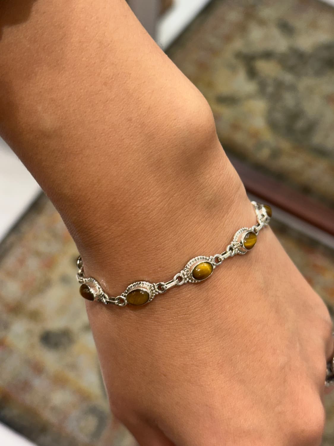 Tiger-eyes 925silver bracelet 상품이미지8