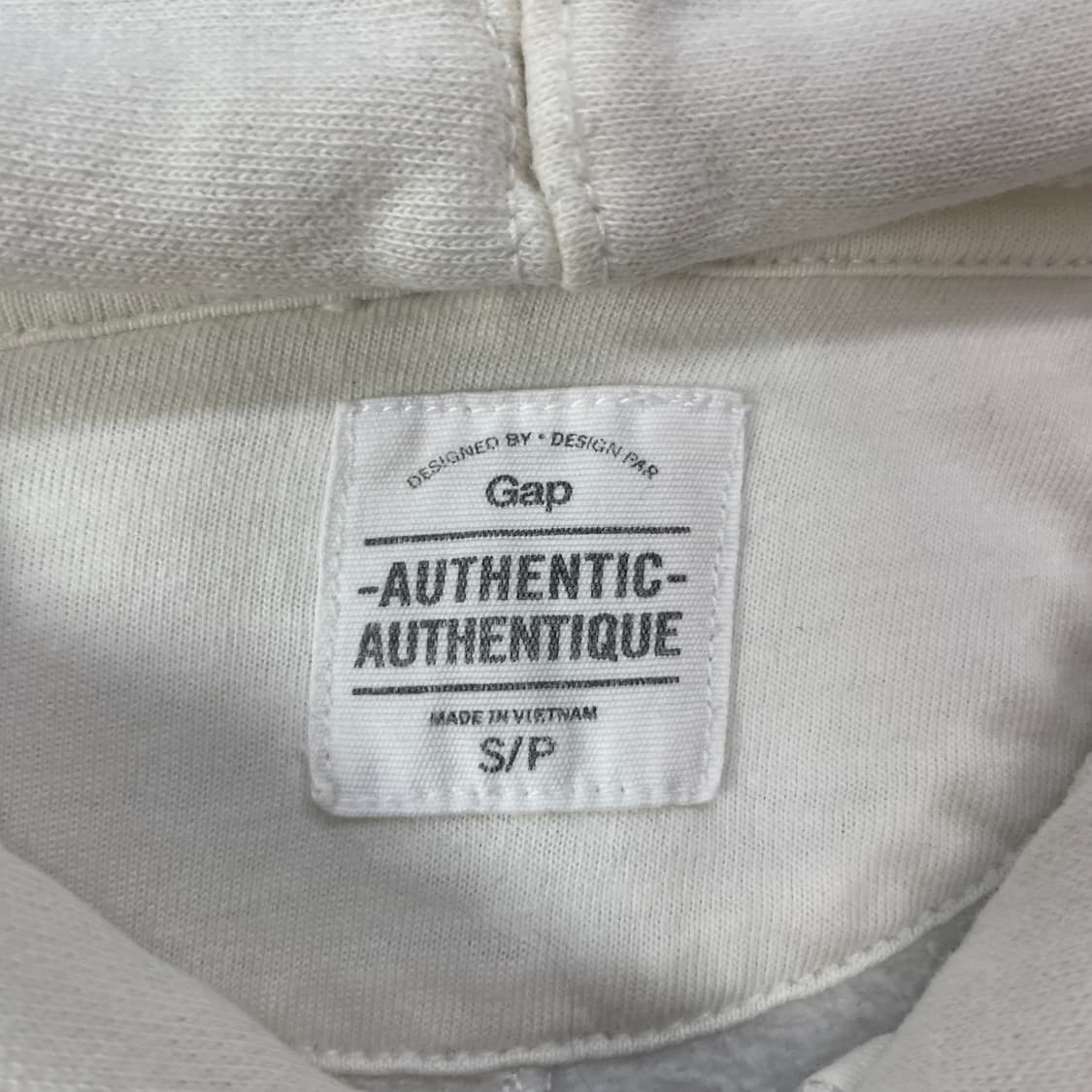 갭 Gap 스펠 로고 후드집업 아이보리 상품이미지3