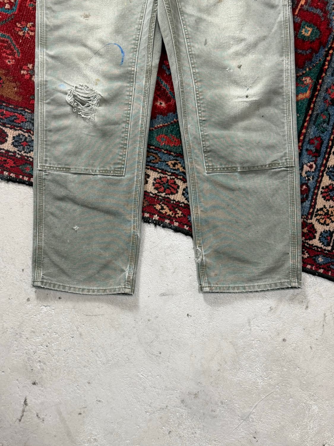 OG USA Made 칼하트 B01 더블니 팬츠 칼하트 MOS 모스그린 상품이미지8