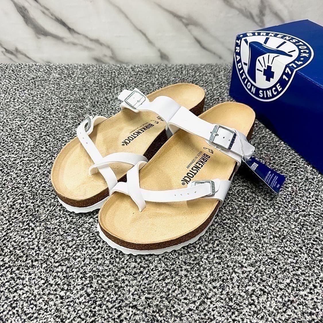 (정품/새상품) BIRKENSTOCK 버켄스탁 남성 마야리 화이트 상품이미지1