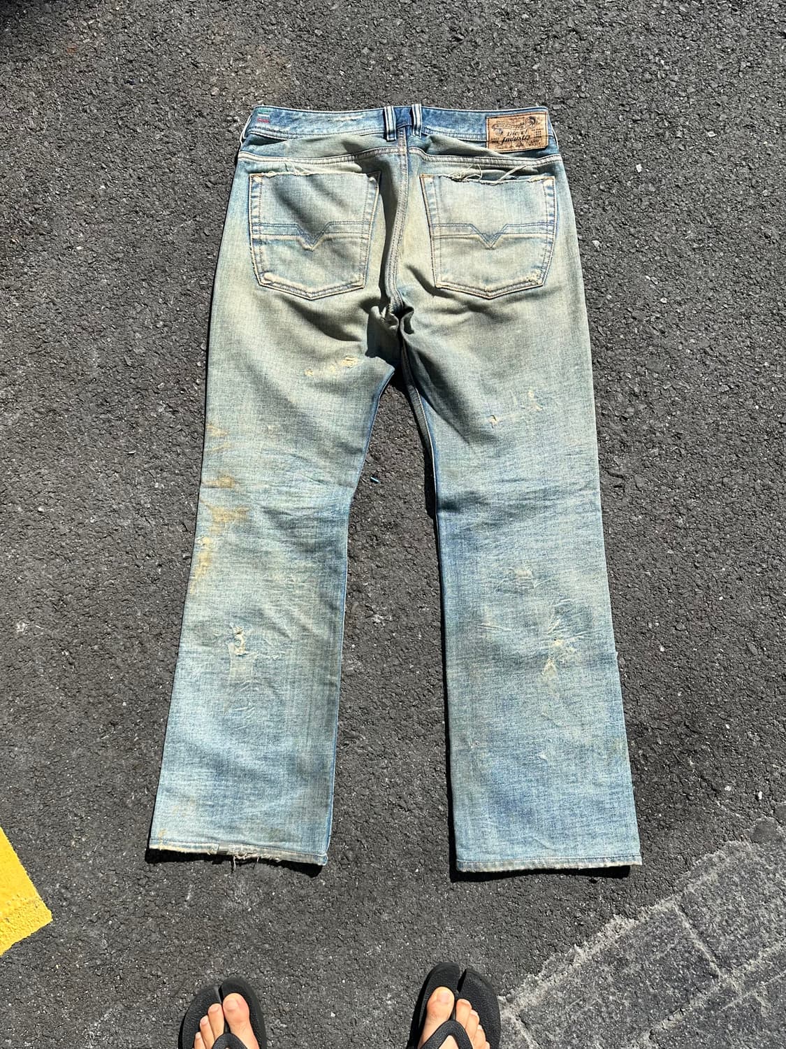 00’s Diesel zatiny repair denim pants 상품이미지8