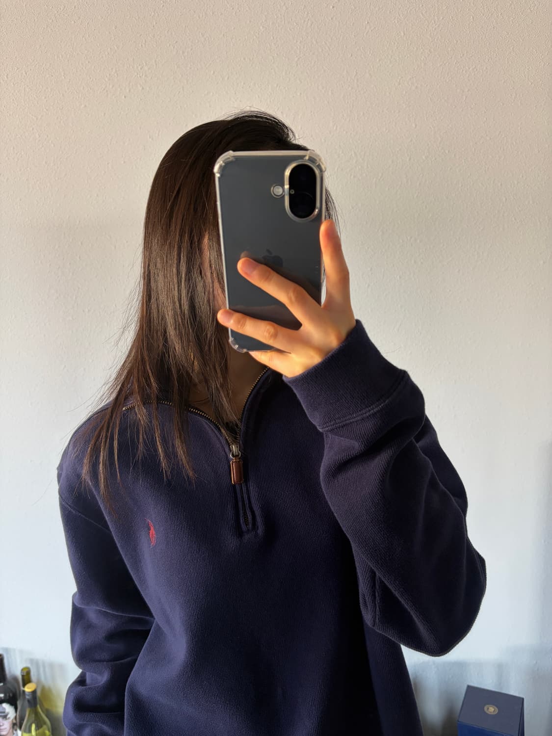 [M]폴로 랄프로렌 하프집업 반집업 코튼 니트 navy 상품이미지2