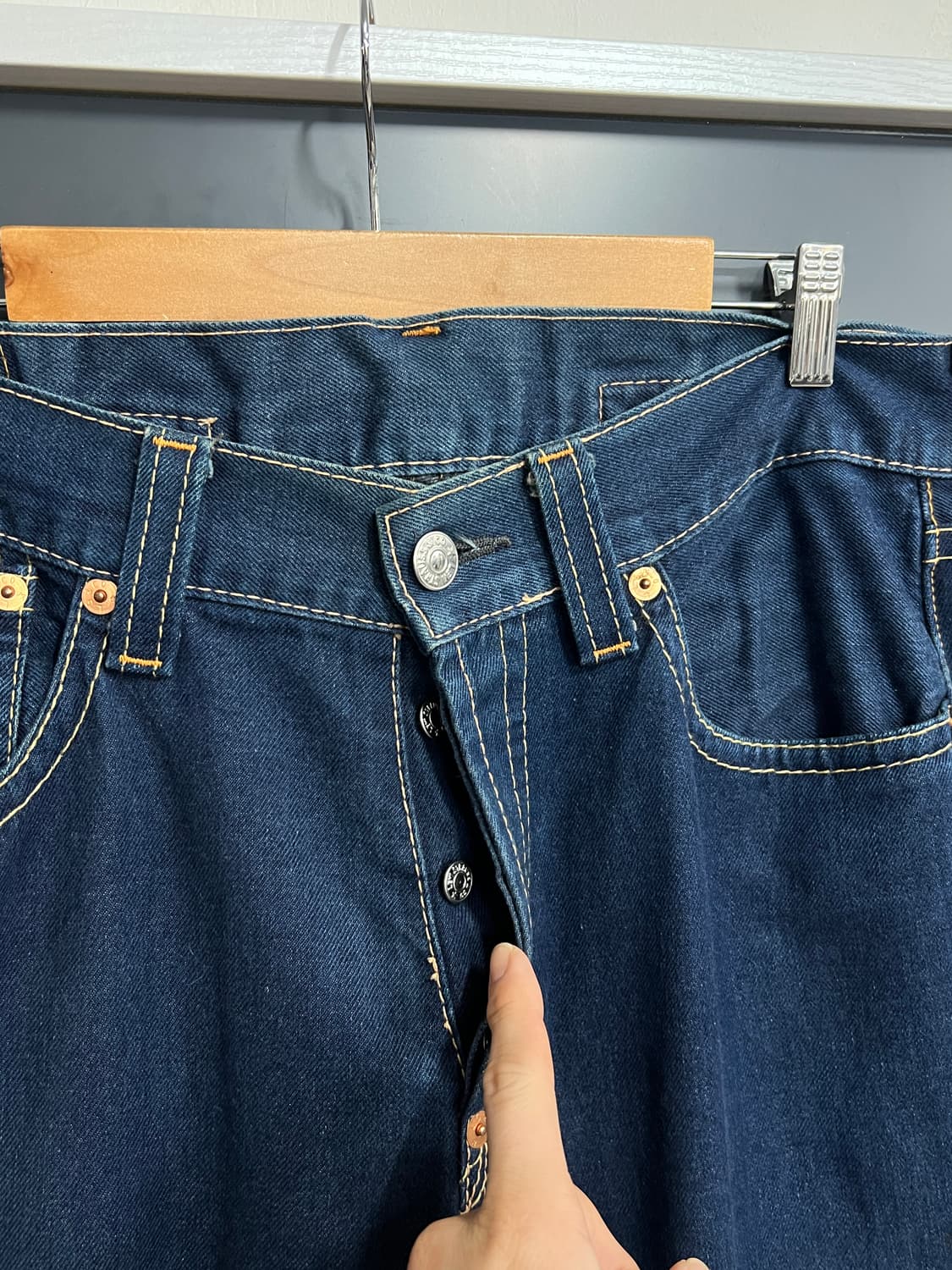 Levis Type1 902 리바이스 와이드핏 인디고 데님 팬츠 상품이미지5