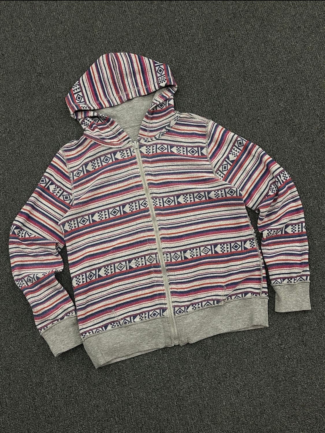 COLZA 빈티지 리버시블 에스닉 패턴 후드집업 상품이미지3