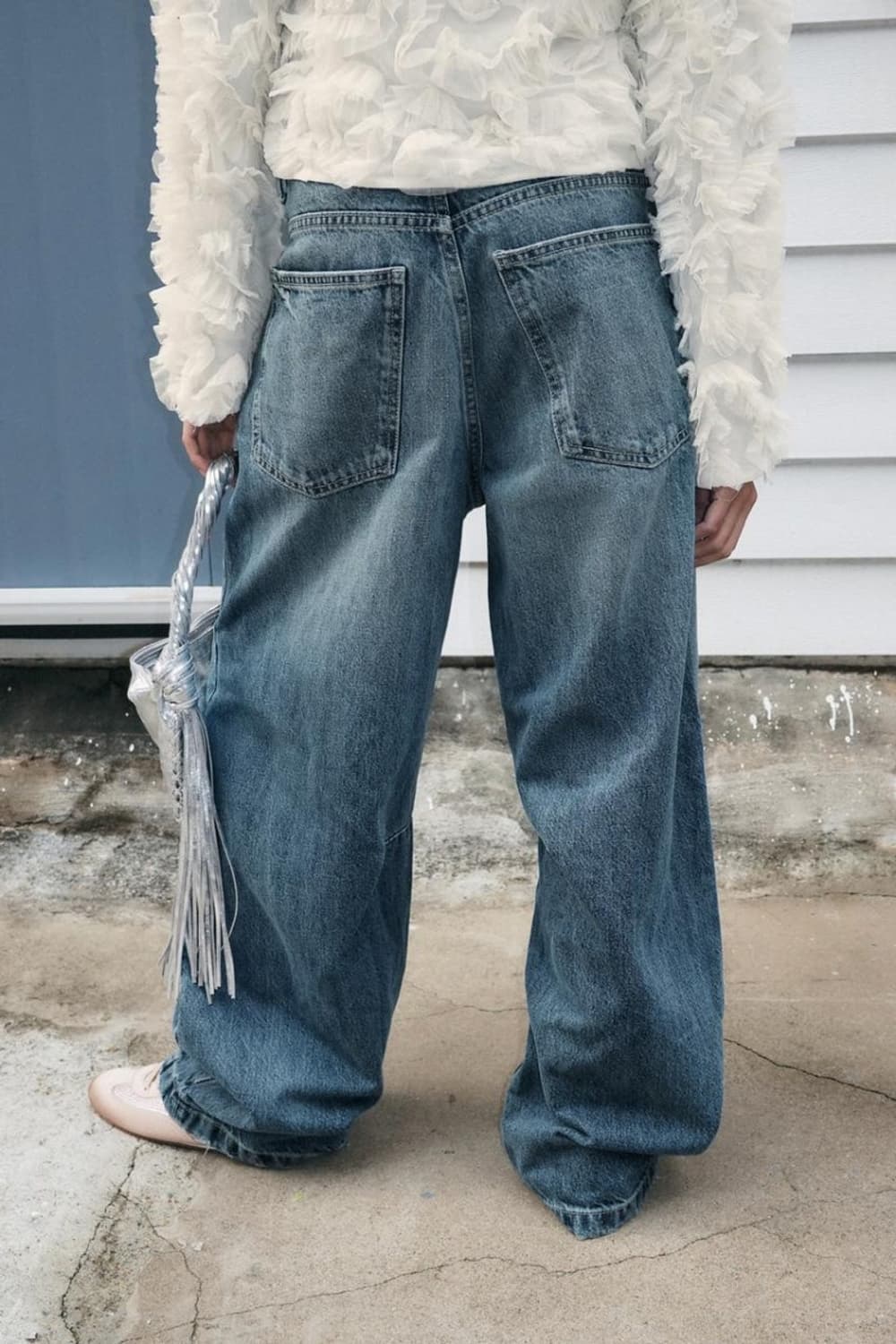 자라 jeans trf 배기 벌룬 미드라이즈  상품이미지2