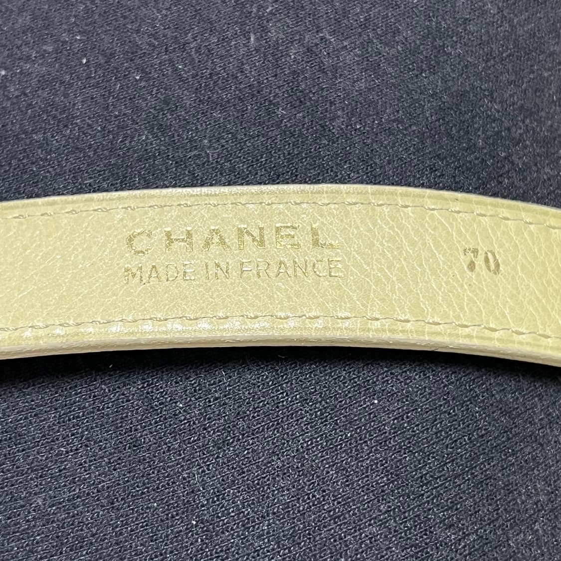 샤넬 CC로고 베이지 골드메탈 벨트 70 상품이미지5