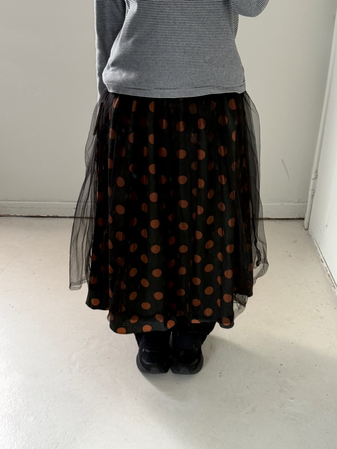 일본빈티지 빅도트 샤스커트 상품이미지1