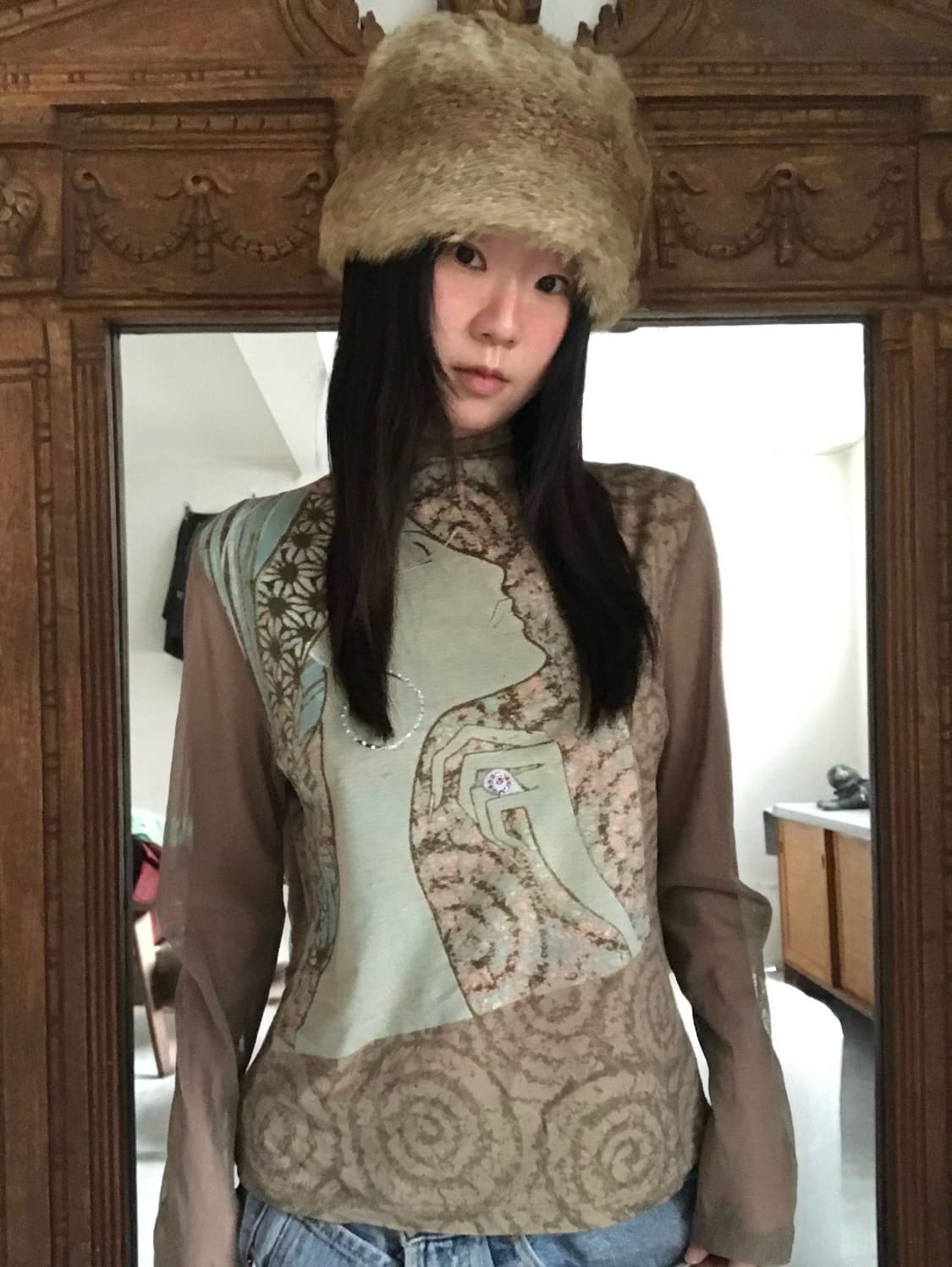 vintage fur hat 상품이미지1