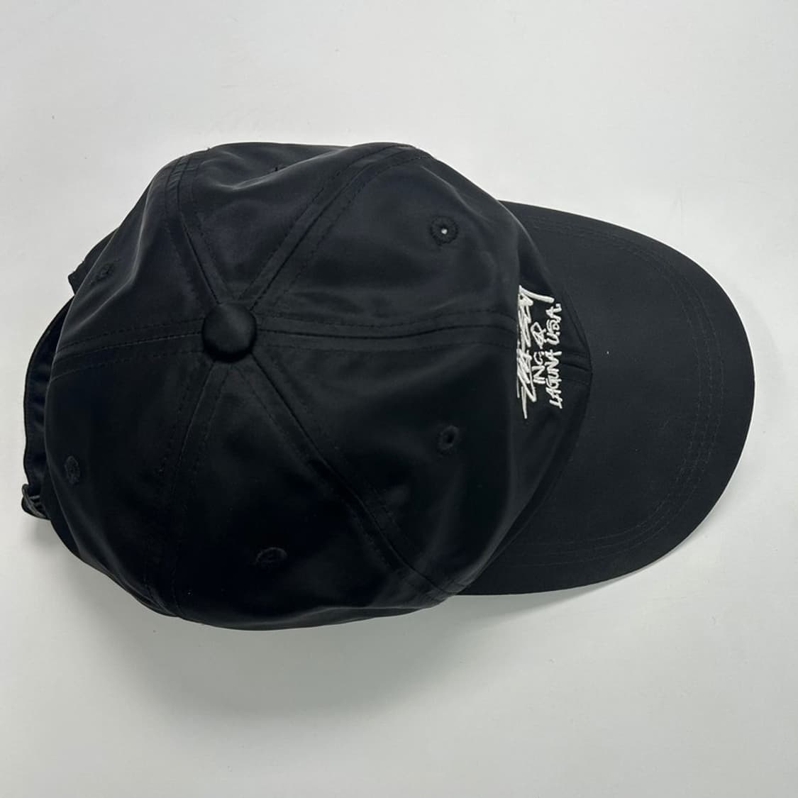 스투시 나일론 6판넬캡 블랙 상품이미지2