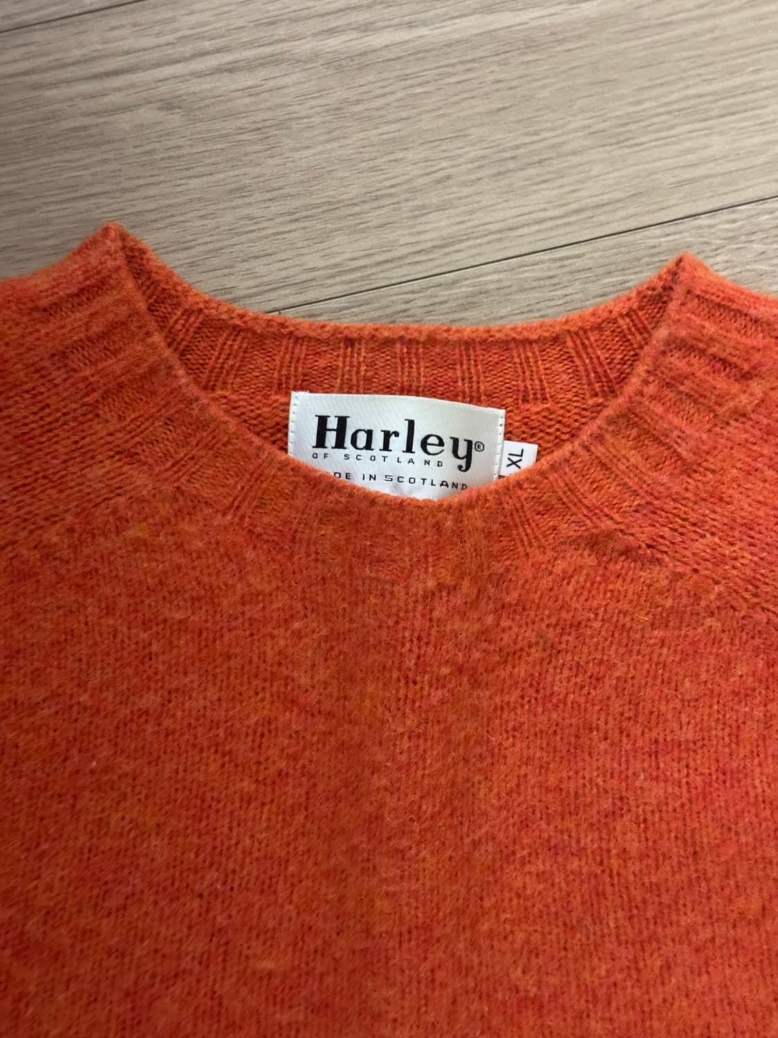 XL) 할리오브스코틀랜드 쉐기독 니트 오렌지 상품이미지2