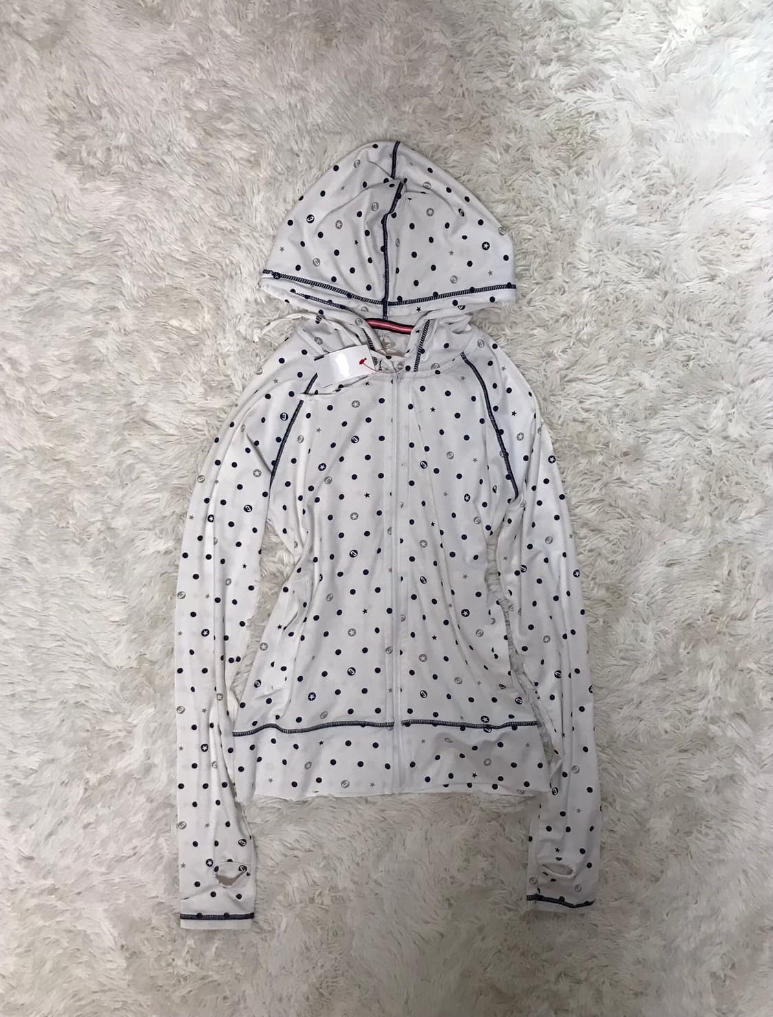 일본빈티지 컨버스 도트 패턴 핸드워머 후집 레쉬가드 상품이미지1
