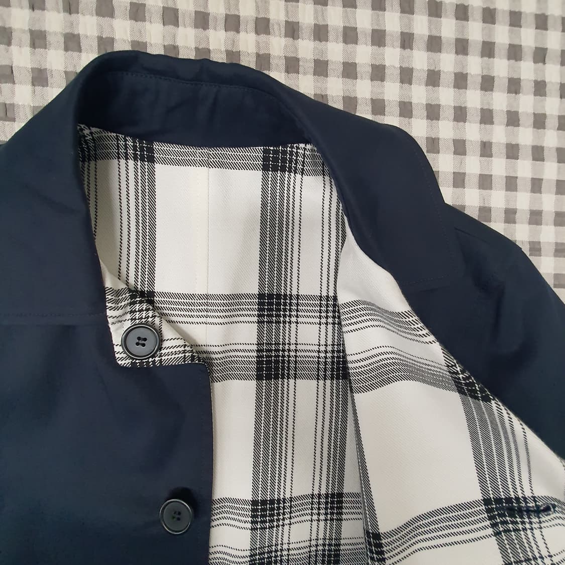 산드로 양면 슬림핏 코트 남자95 상품이미지6