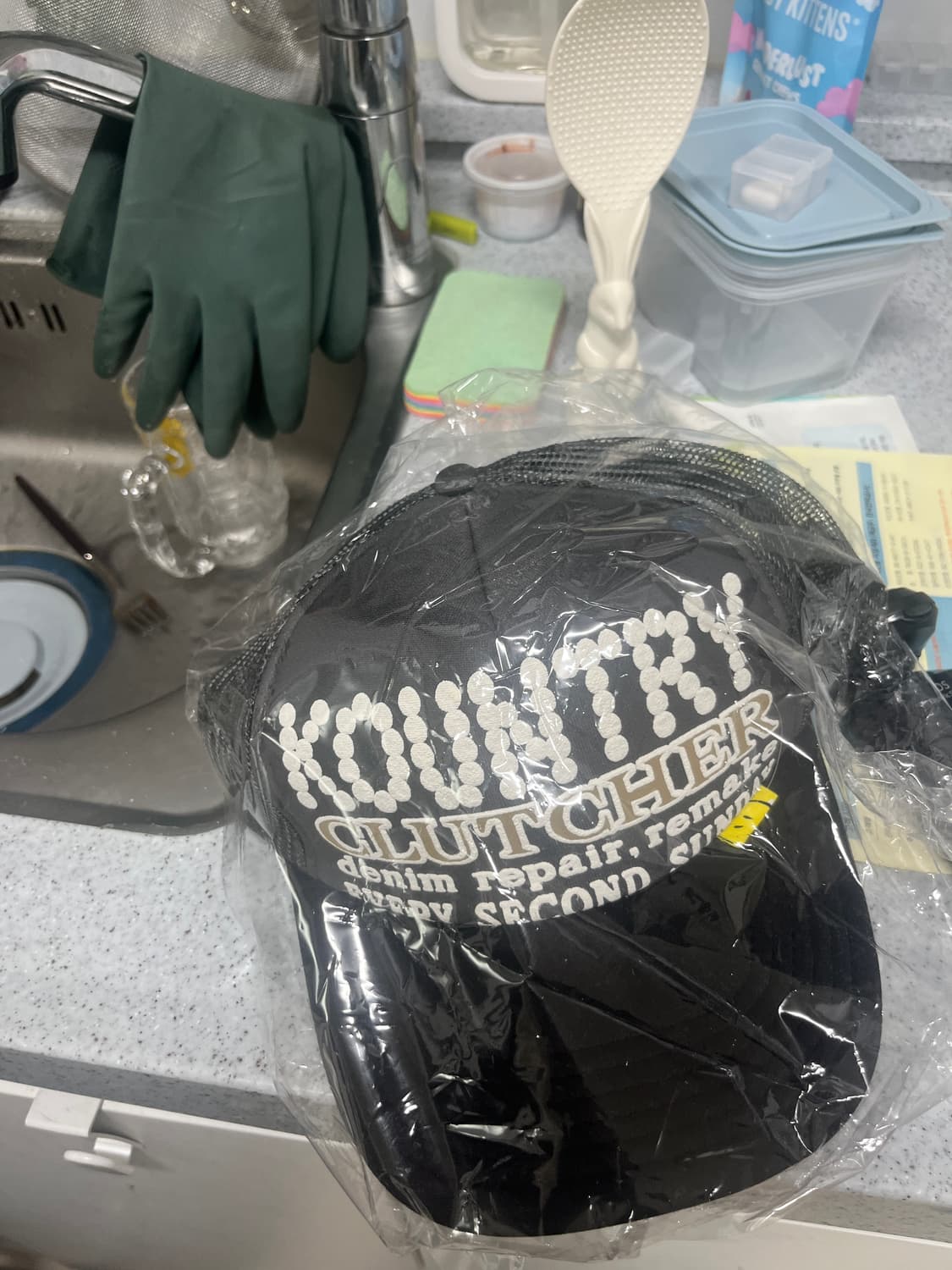 캐피탈 컨트리 펄 크러쳐 트러커 캡 그레이 블랙 상품이미지1