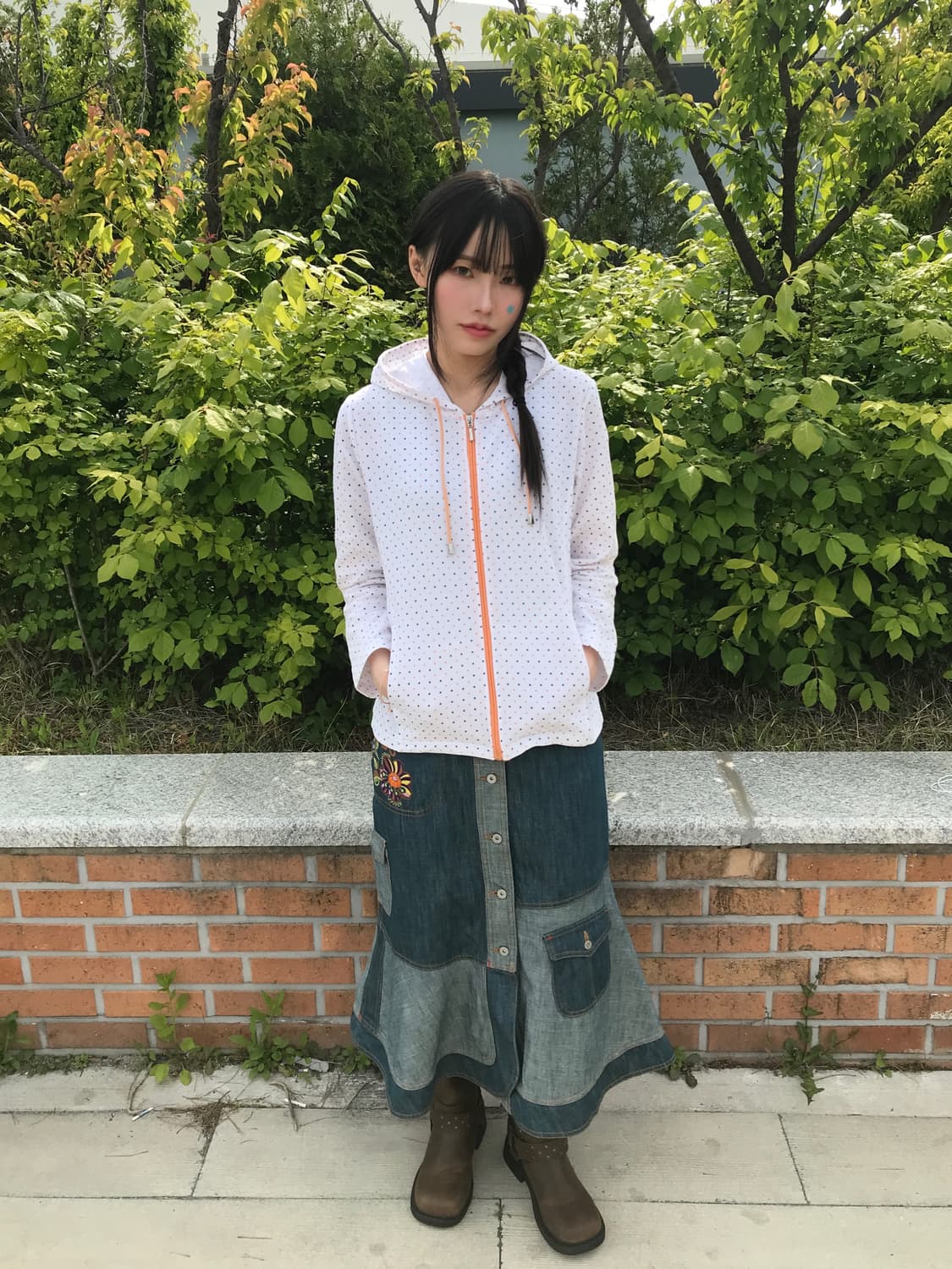 Jpn Dotted Zip Up Hoodies 상품이미지1