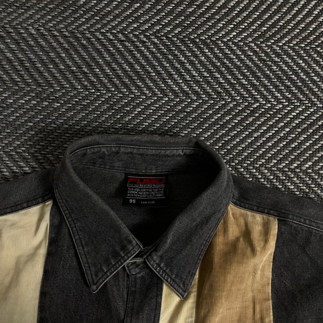 00s 후부 y2k 올드스쿨 코듀로이 데님 박시핏 셔츠y3110 상품이미지5