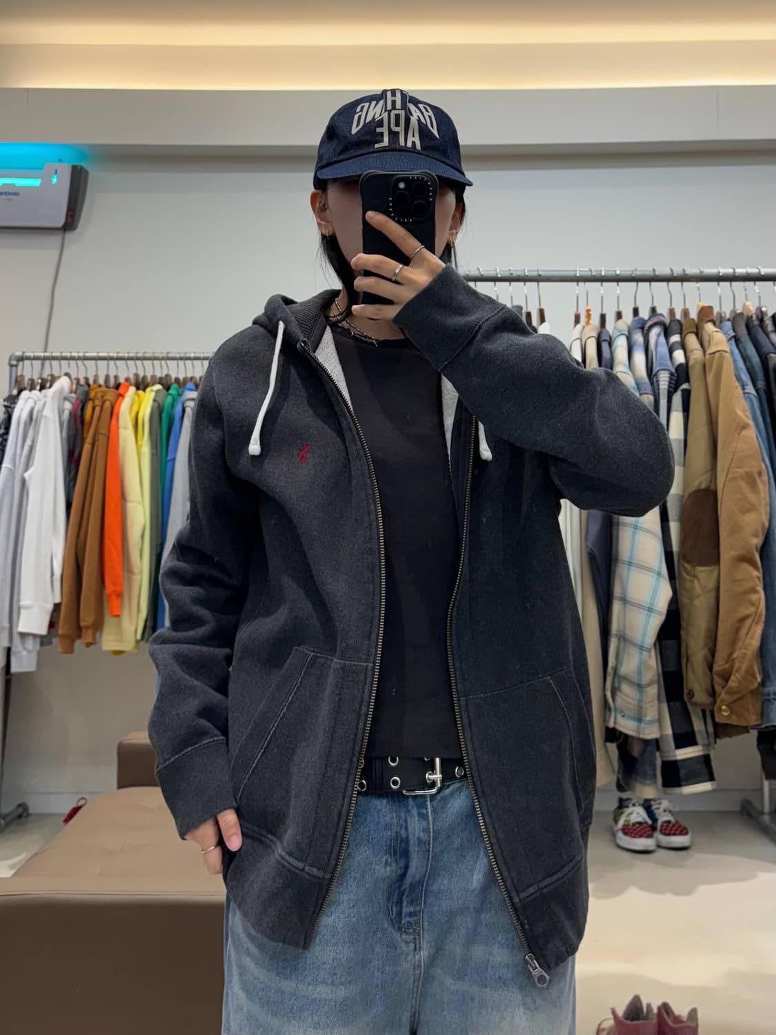 폴로 랄프로렌 와플 후드집업 상품이미지6