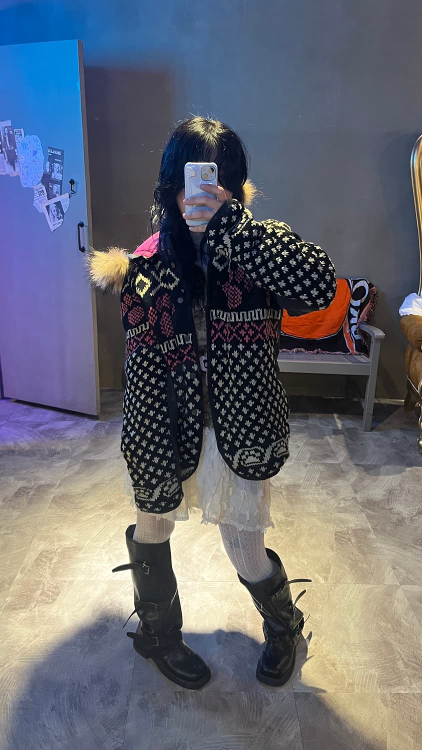 코위찬 퍼 패딩 상품이미지1