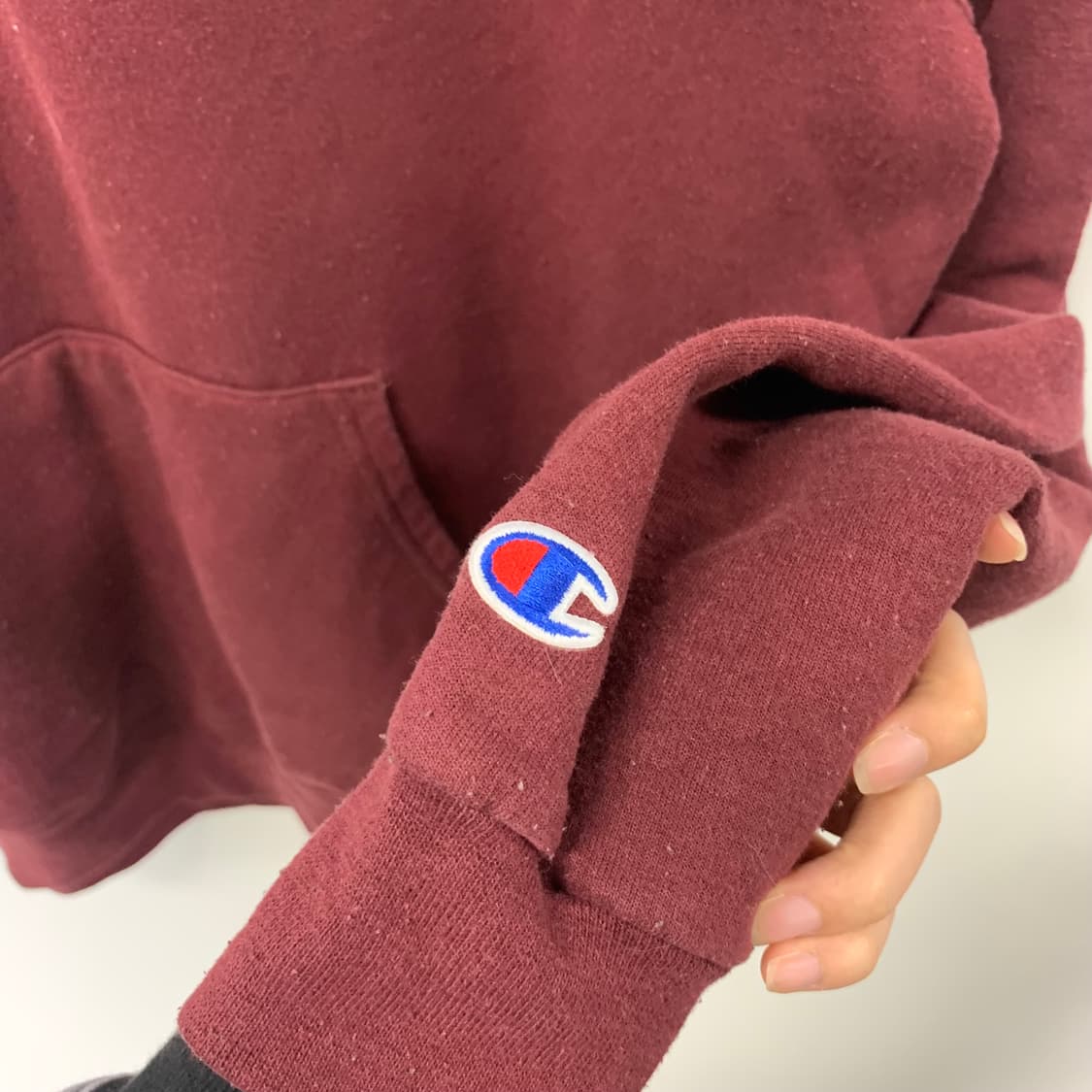 챔피온 하버드 컬리지 버건디 후드티 상품이미지5