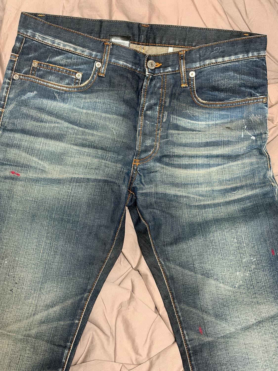 디올 옴므 08 언더마이카 레드페인트 진 (32 size) 상품이미지2