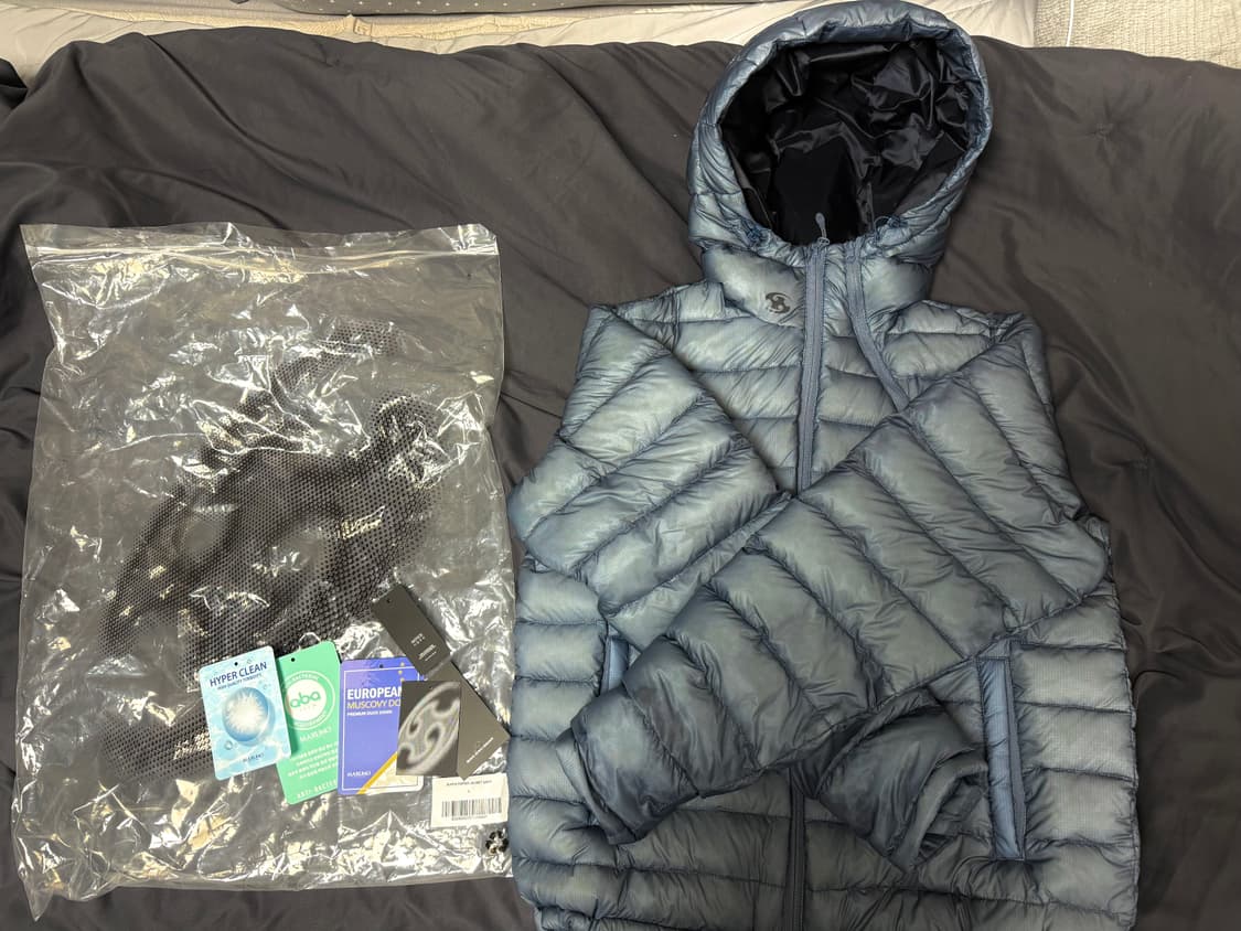 (1)산산기어 25fw 경량패딩 네이비 상품이미지1