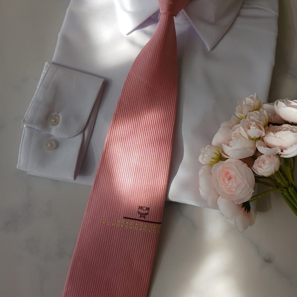 엠씨엠 실크 핑크 스트라이프 넥타이 9.3cm A등급 A19649
 상품이미지6