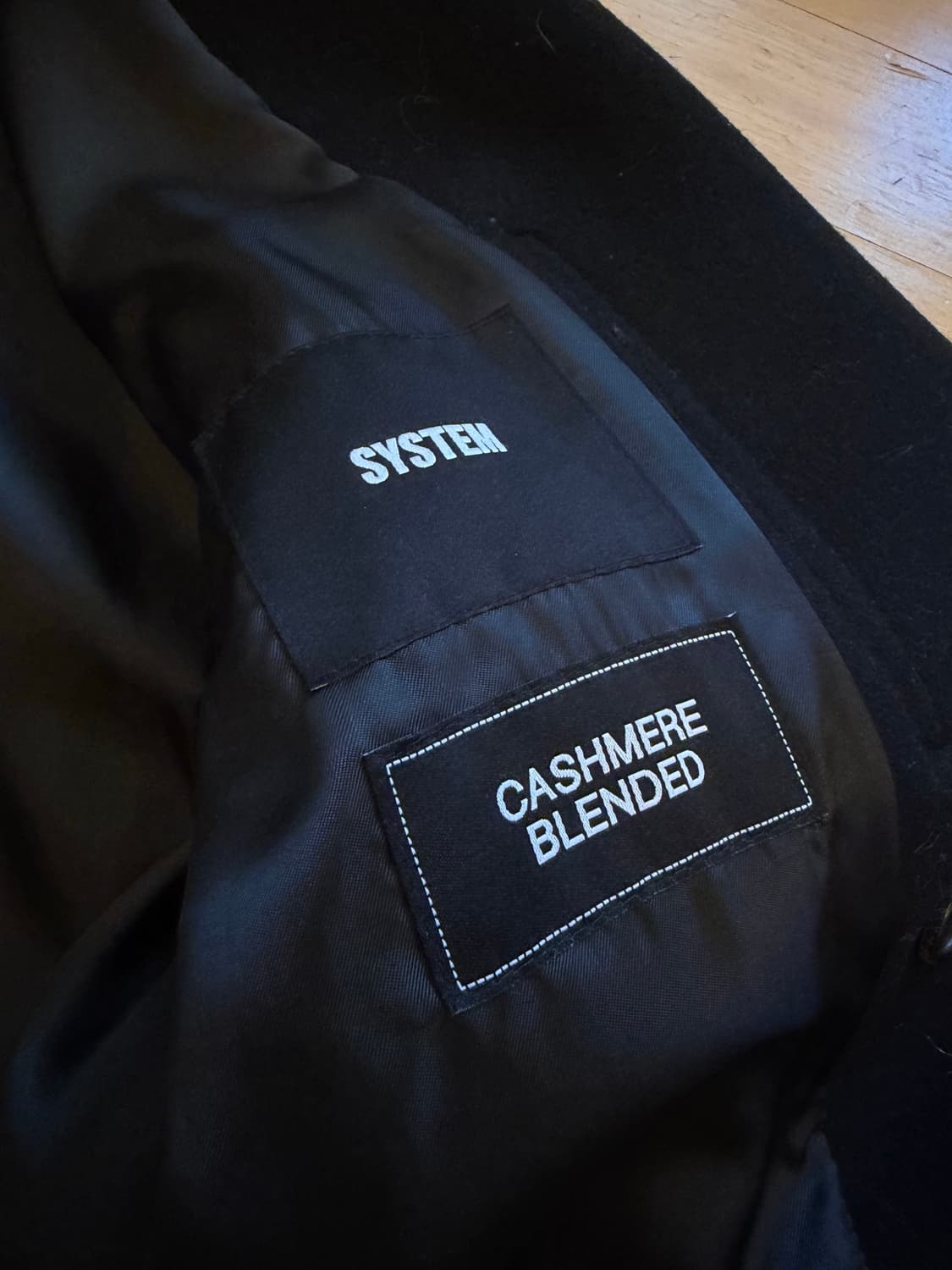 시스템 옴므 캐시미어 블렌딩 롱코트 블랙 - 정가 65만원 상품이미지3