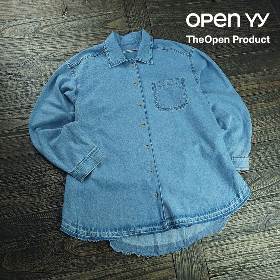 [더오픈프로덕트 오픈YY] 오버사이즈 데님 셔츠 M20608 상품이미지1