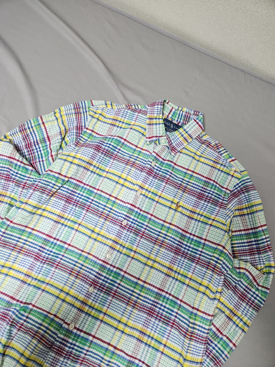 폴로 랄프로렌 커스텀핏 마드라스 체크 셔츠 L 상품이미지1