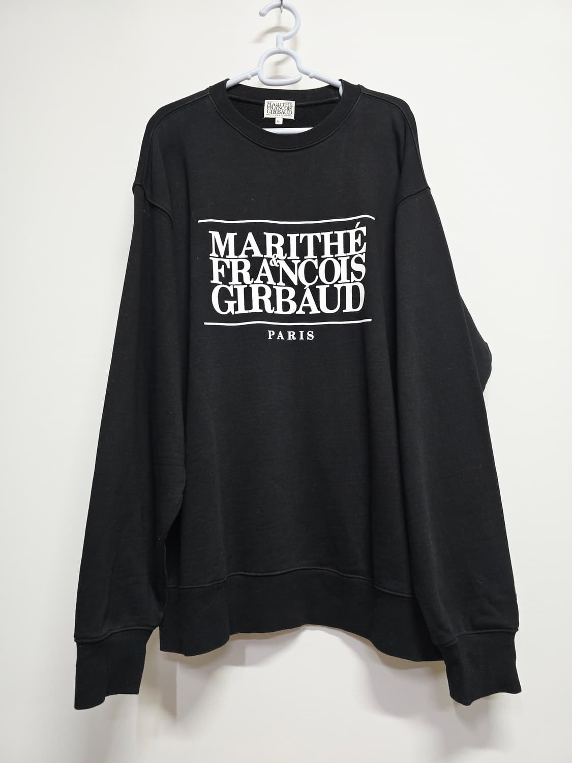 마리떼 프랑소와 저버 기모 맨투맨 블랙 상품이미지1