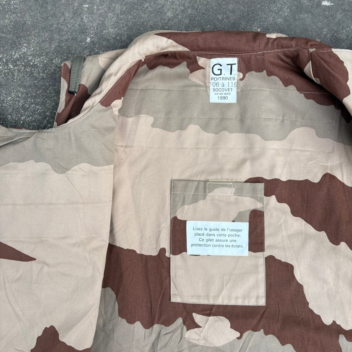 90s 프랑스 육군 데저트 카모 택티컬 베스트 상품이미지10