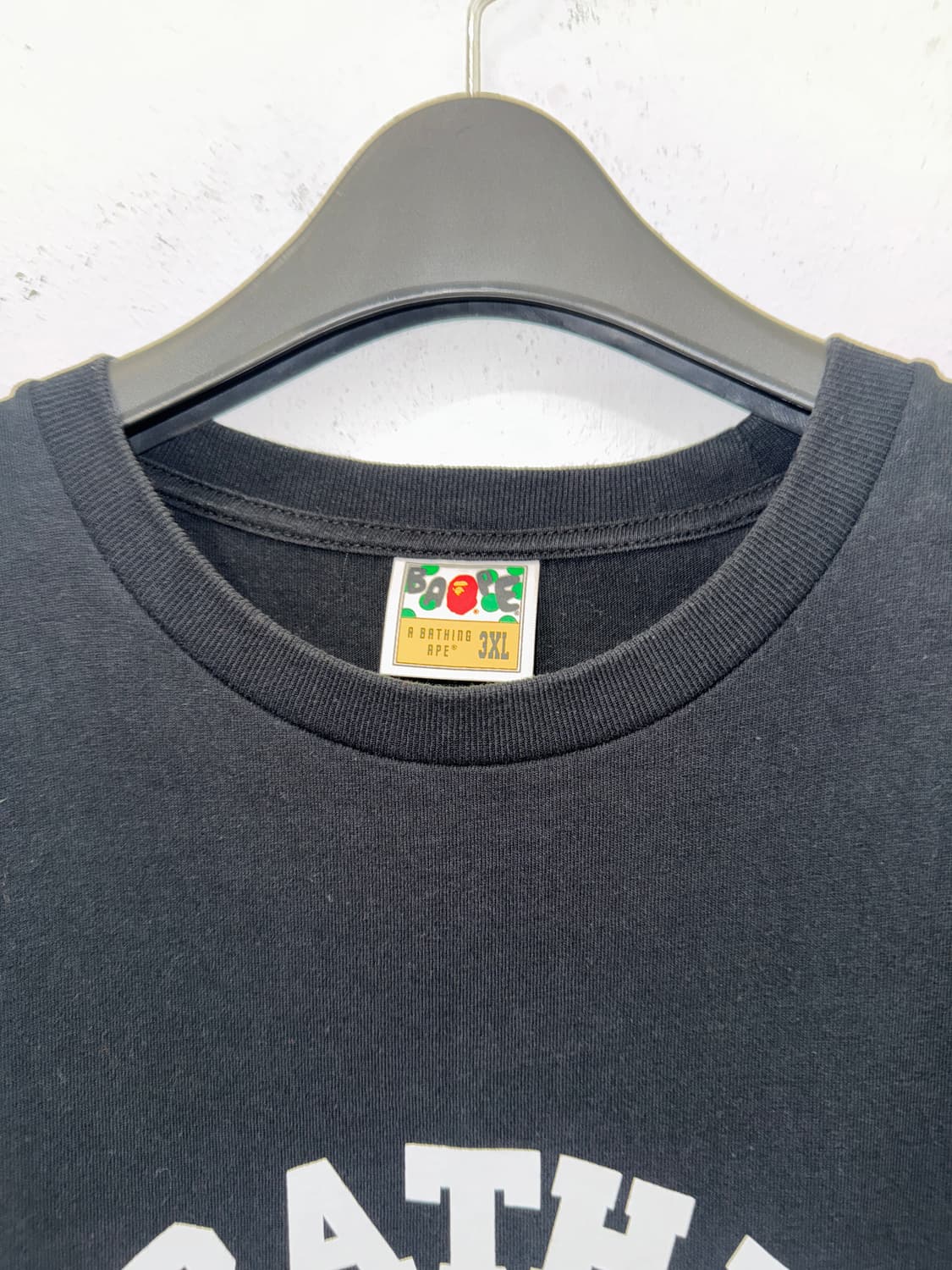 BAPE 베이프 카모 컬리지 블랙 반팔티셔츠 상품이미지2