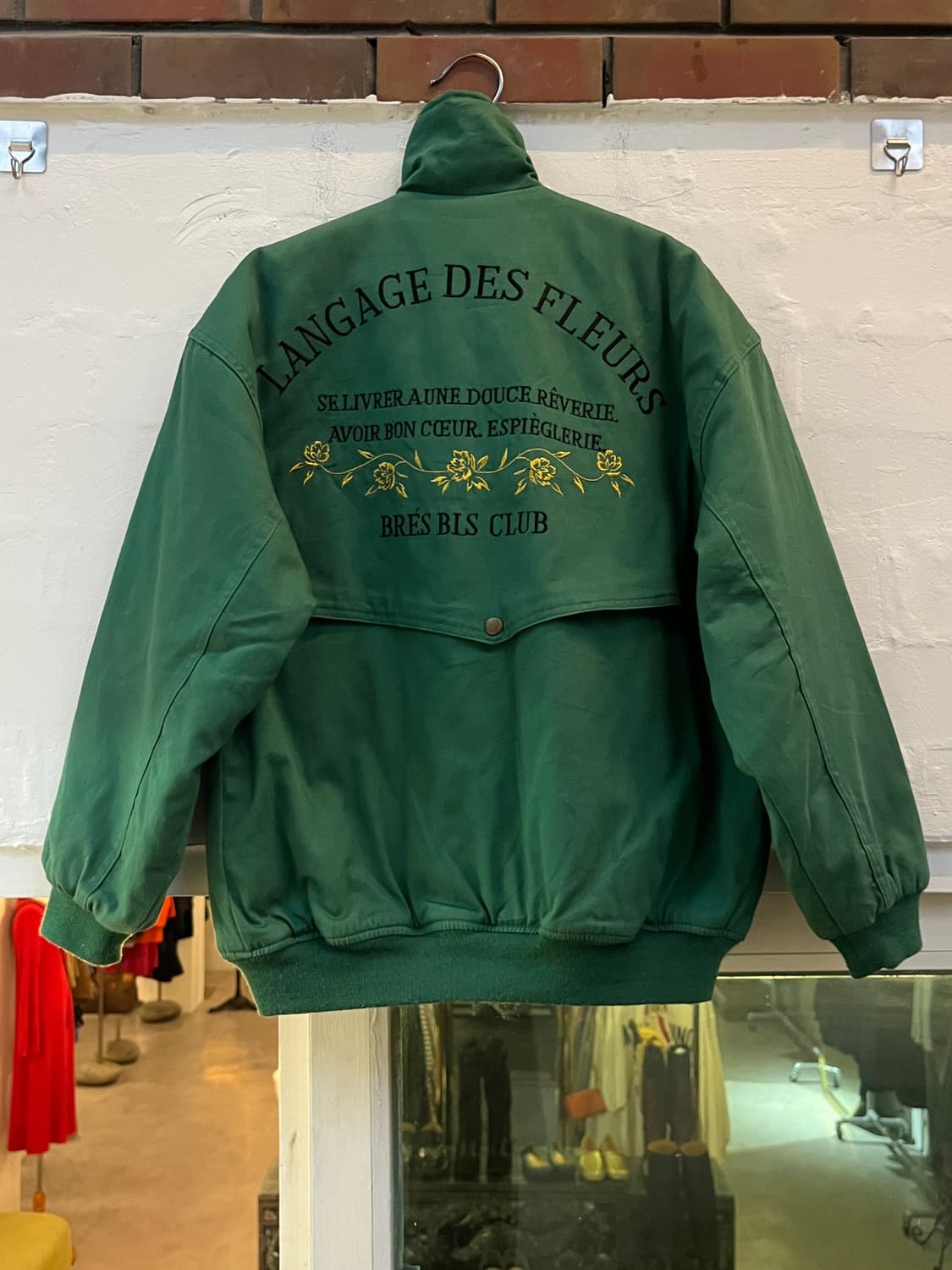 Bres bis club 빈티지 코튼 그린 블루종 상품이미지7