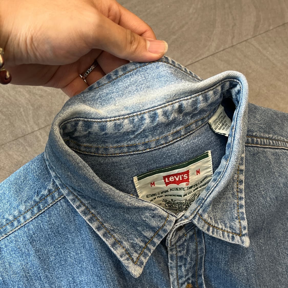 리바이스 정품 데님 청 긴팔 투 포켓 셔츠 상품이미지8