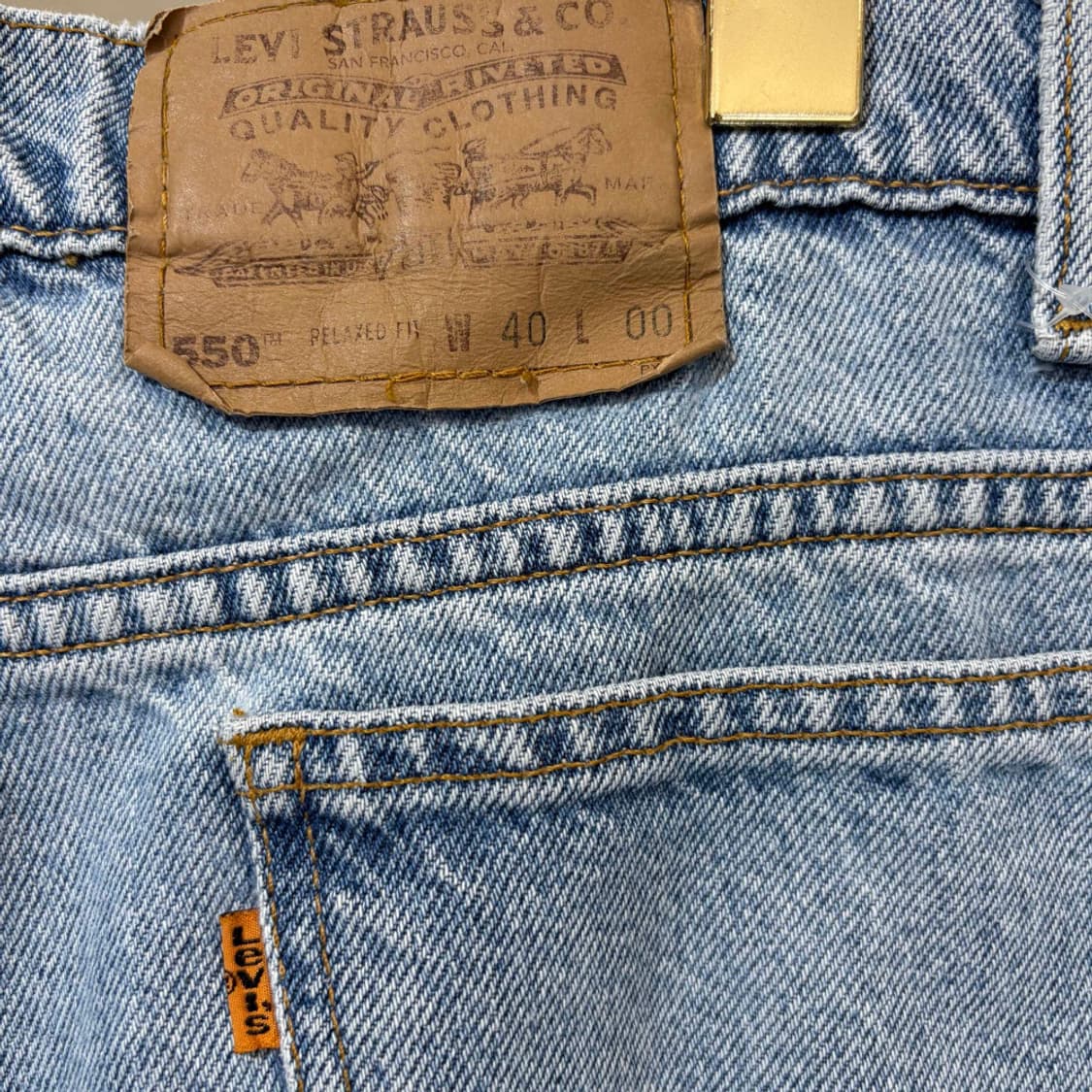 90년대 리바이스 릴렛스핏 550데님쇼츠  상품이미지9