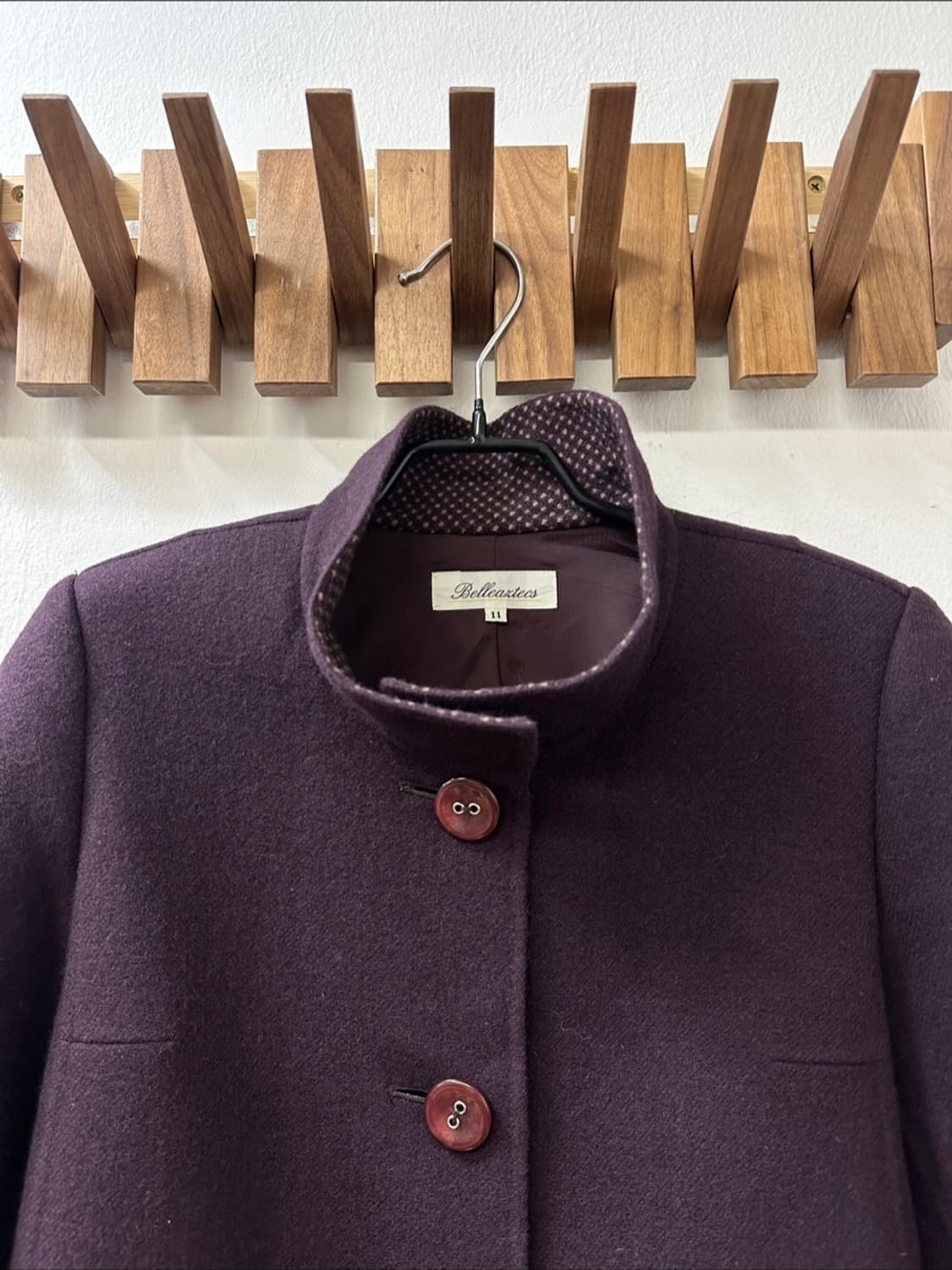 일본 울100% 핸드메이드 스탠드카라 코트 자켓 상품이미지3